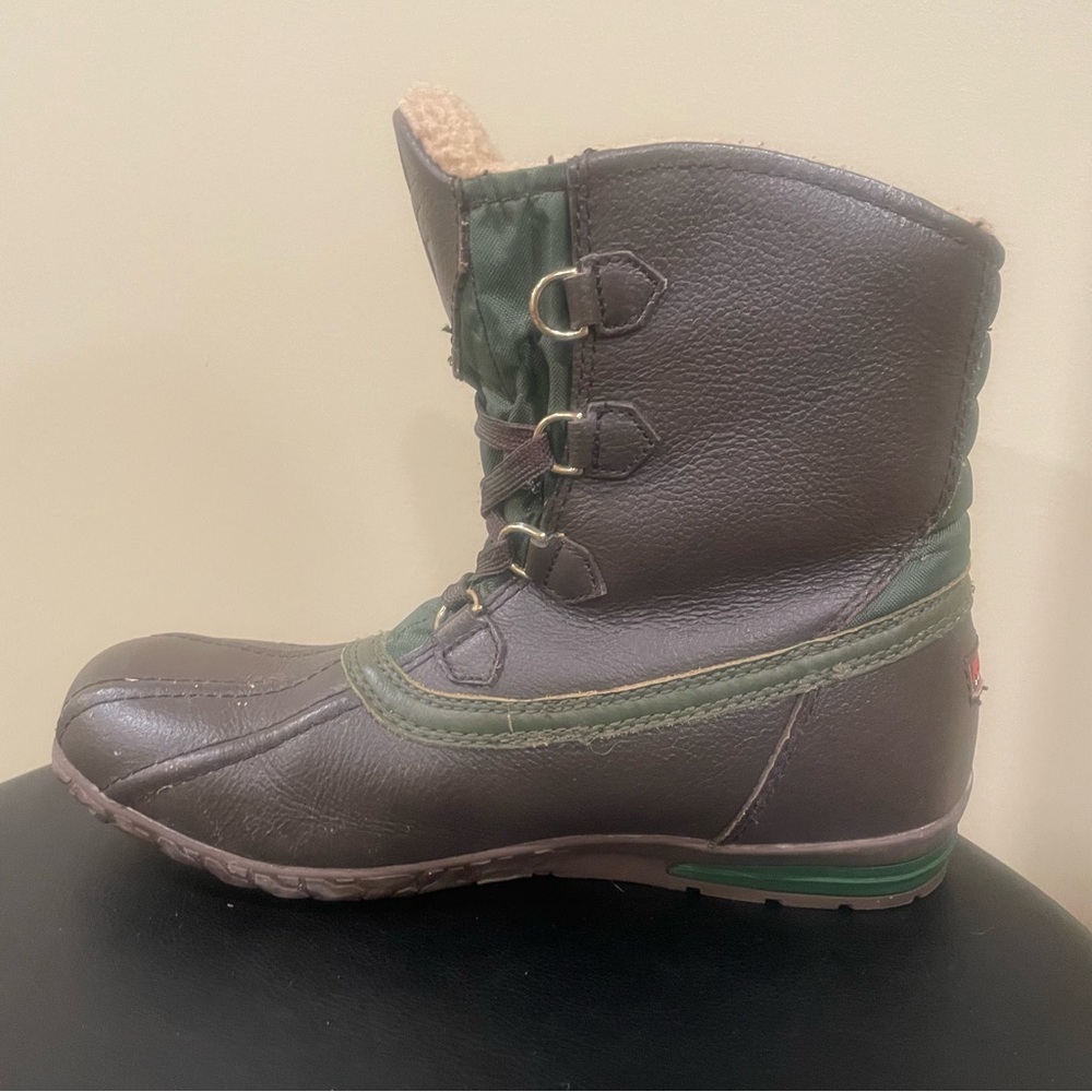 PsyBeria Dry goods Men's Boots Size 7 Green Brown Stash Pocket - Picture 2 of 10